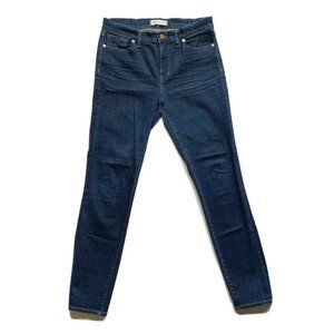 Madewell 10" High Riser Skinny Jeans Womens 29 (30) Stretch‎ Dark Blue Denim